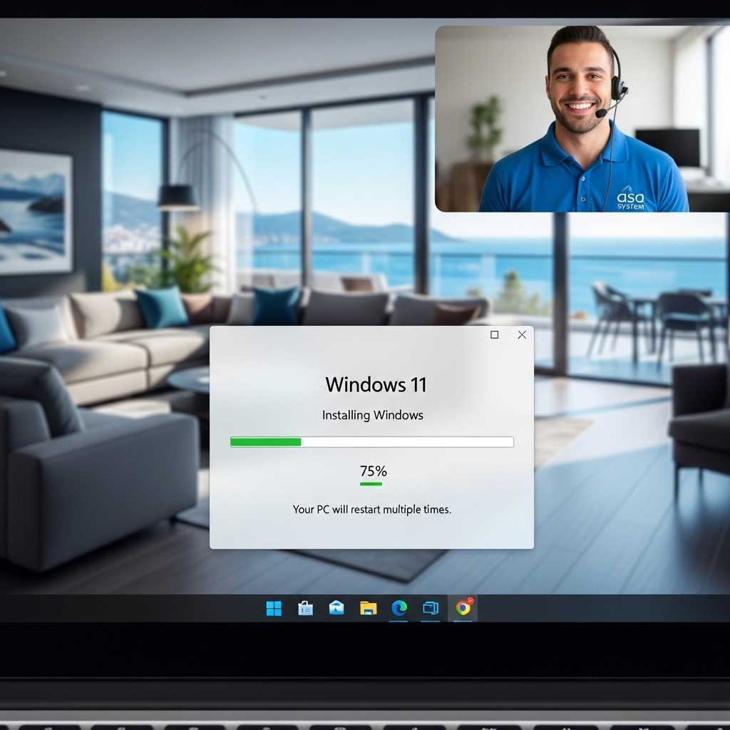 نصب ویندوز ریموتی برای ایرانیان در آنتالیا، استانبول و آنکارا