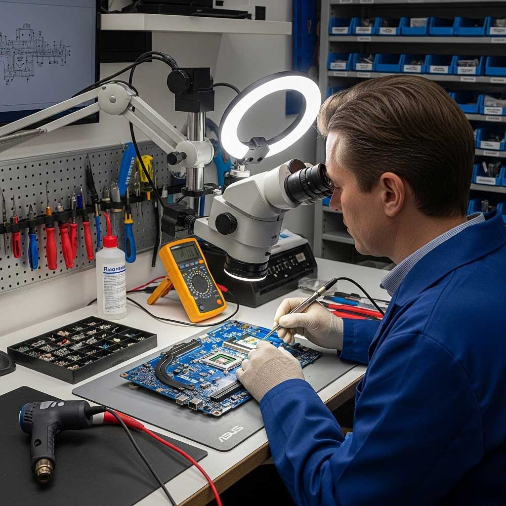 Laptop motherboard repair