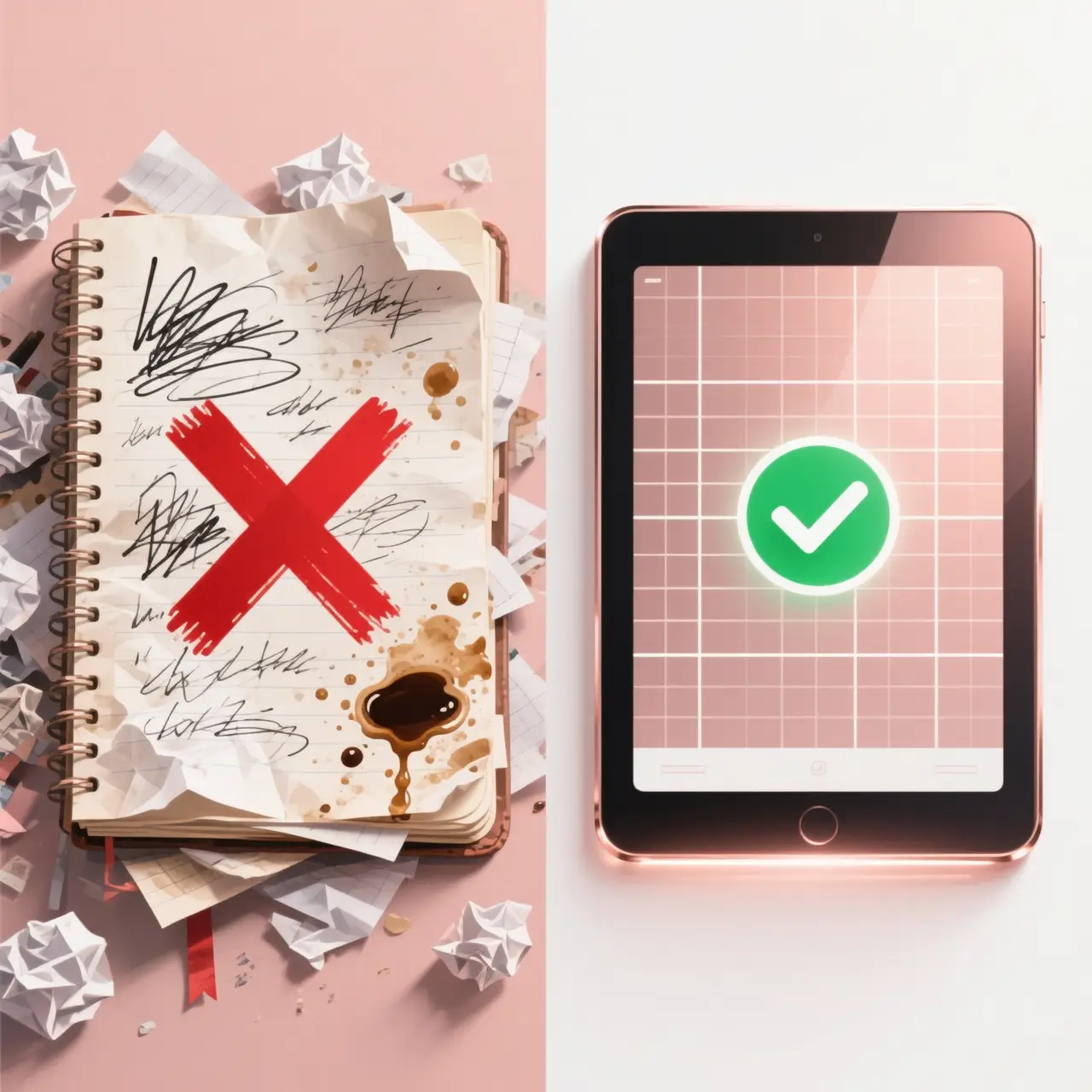 مقایسه دفترچه سنتی و تقویم دیجیتال